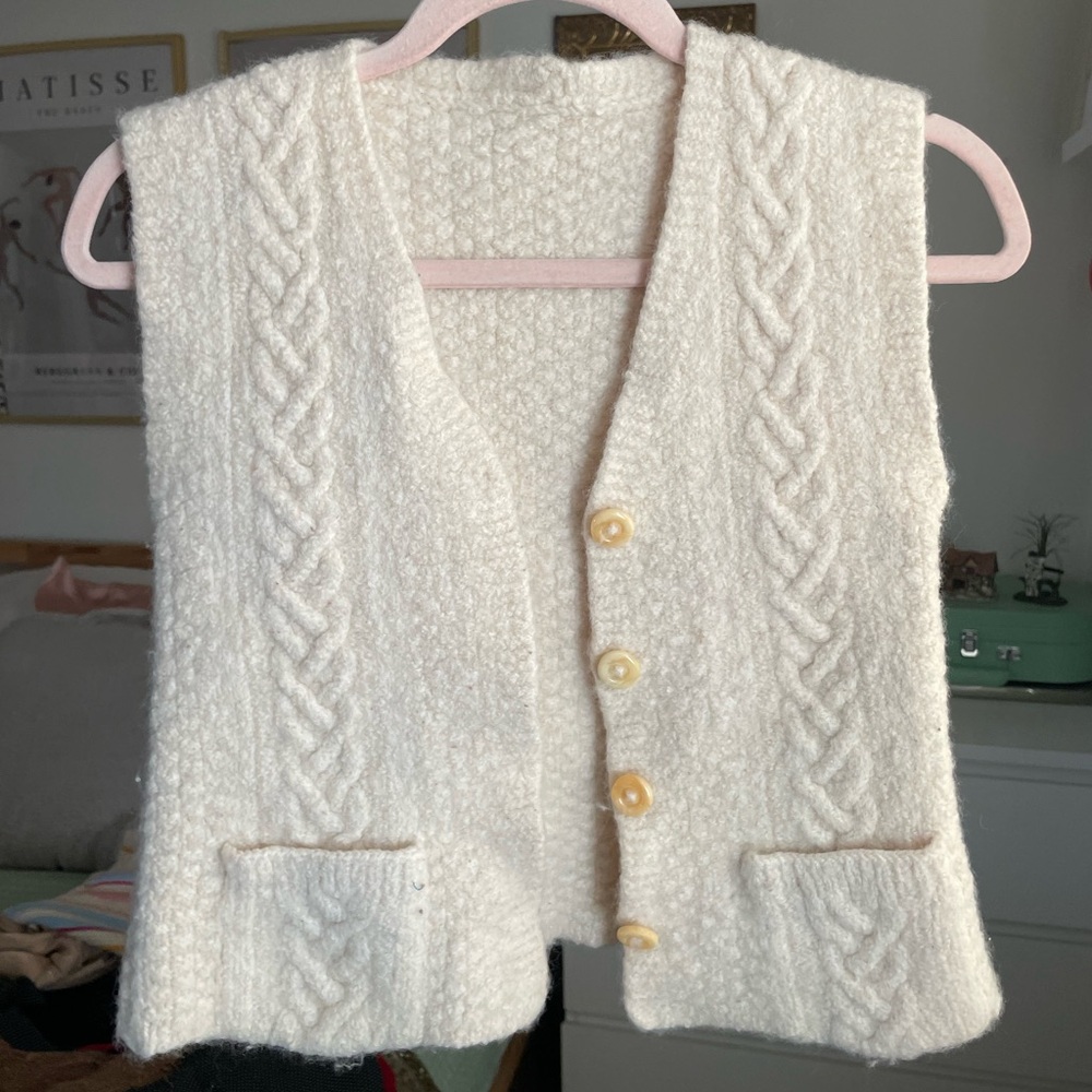 Wool Button Up Vest